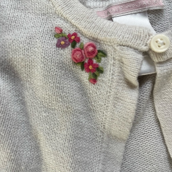 Janie and Jack | hand embroidered crop cardigan | Easter | size 18-24M - Picture 3 of 5